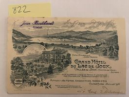 Ansichtskarte Grand Hotel du Lac de Joux, 1901 mit Stempel