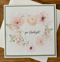 Handgemachte Hochzeitskarte, Trauung