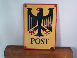 Altes Emailschild Post Deutschland Emaille Schild Vintage