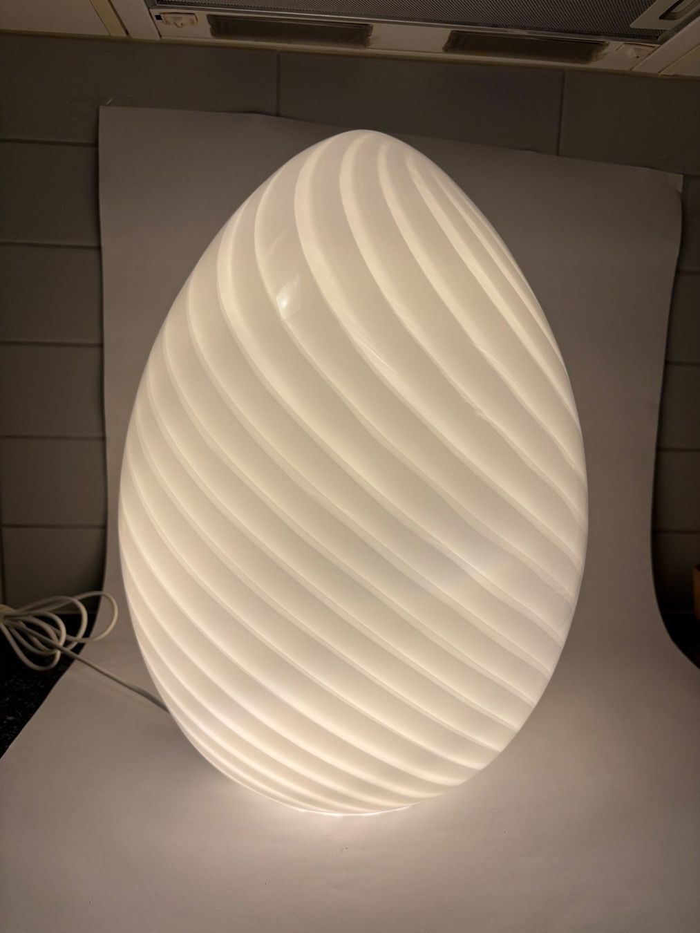 Murano Lampade: Grosse Eilampe Murano Designklassiker – Usato da rotkreuz venduto da baudisch