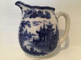 Antike Blau Royal Doulton Krug Flow-Blue-Dekor Madras 1890