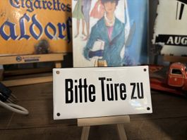 Emailschild, „Bitte Türe zu“, Hinweisschild, Schilder,14x7cm