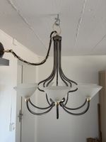 Deckenleuchte Kronleuchter 7-flammig Metall Glas mattiert