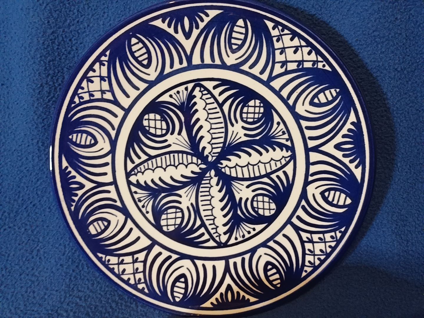 Tutte le decorazioni: 7 Blaue Keramikteller, Wandteller, Spanien, Handbemalt – Usato da Basel venduto da Mippo131 6