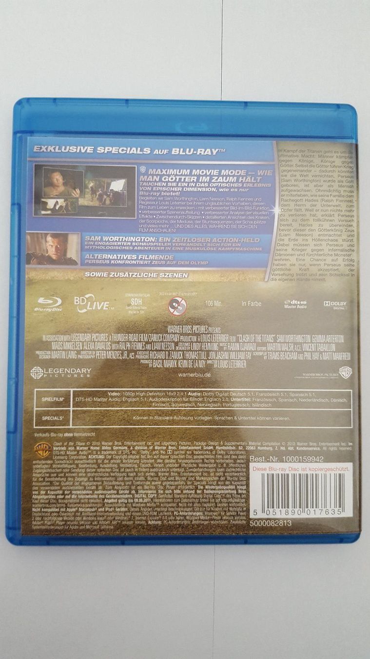 Tutti i DVDs: Kampf der Titanen BluRay – Usato da Füllinsdorf venduto da master_mind 1