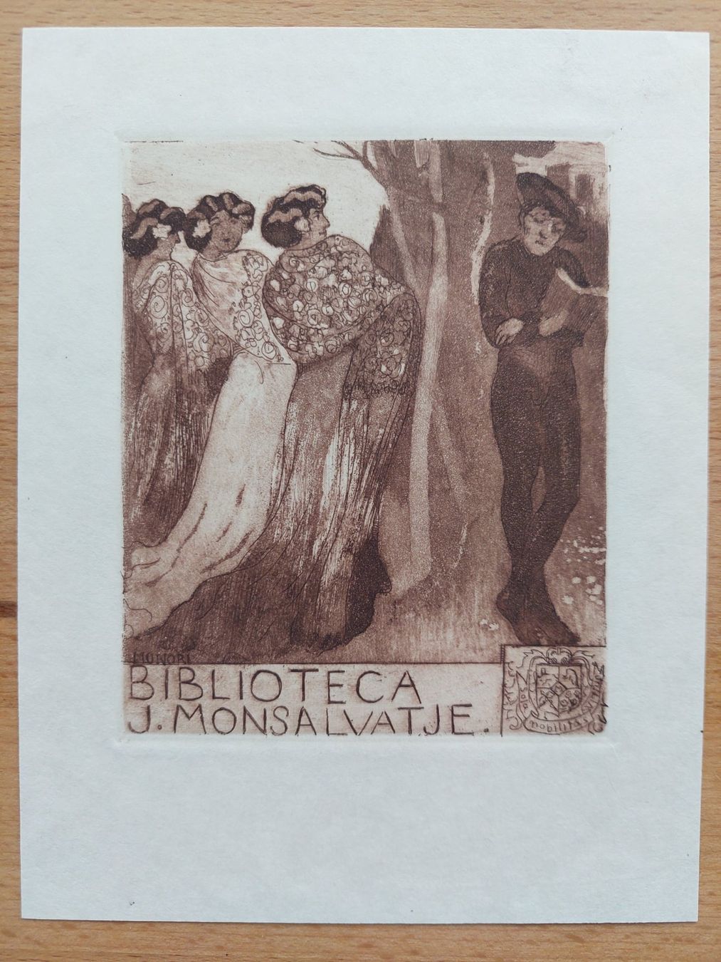 Dipinti: Exlibris Monori Kovacs Jeno - Original Radierung – Usato da Obfelden venduto da Exlibris-Art