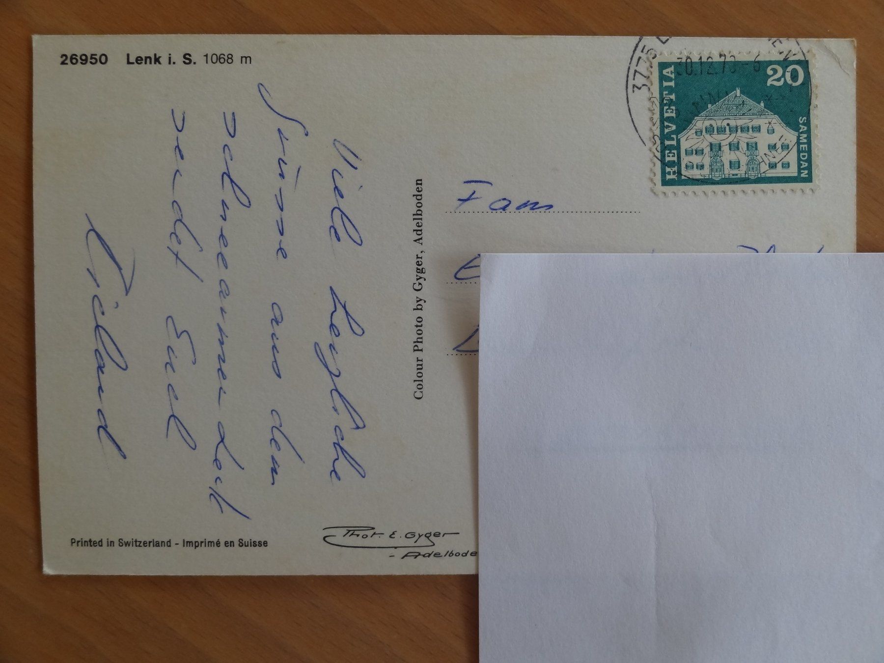 Cartoline postali: Lenk  - Berne - 1973 – Usato da St Léonard venduto da Riglin 1