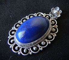 Lapislazuli Silber 800 Anhänger