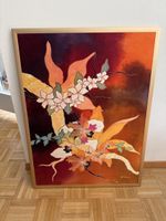 Tableau floral en soie W.H. Kabul bon état