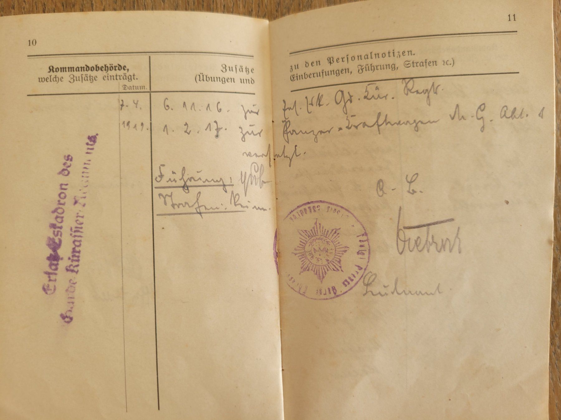 Uniformi: Deutsches Reich -WEHRPASS-EK1/EK2 Eintrag – Usato da Kriens venduto da KTP 7