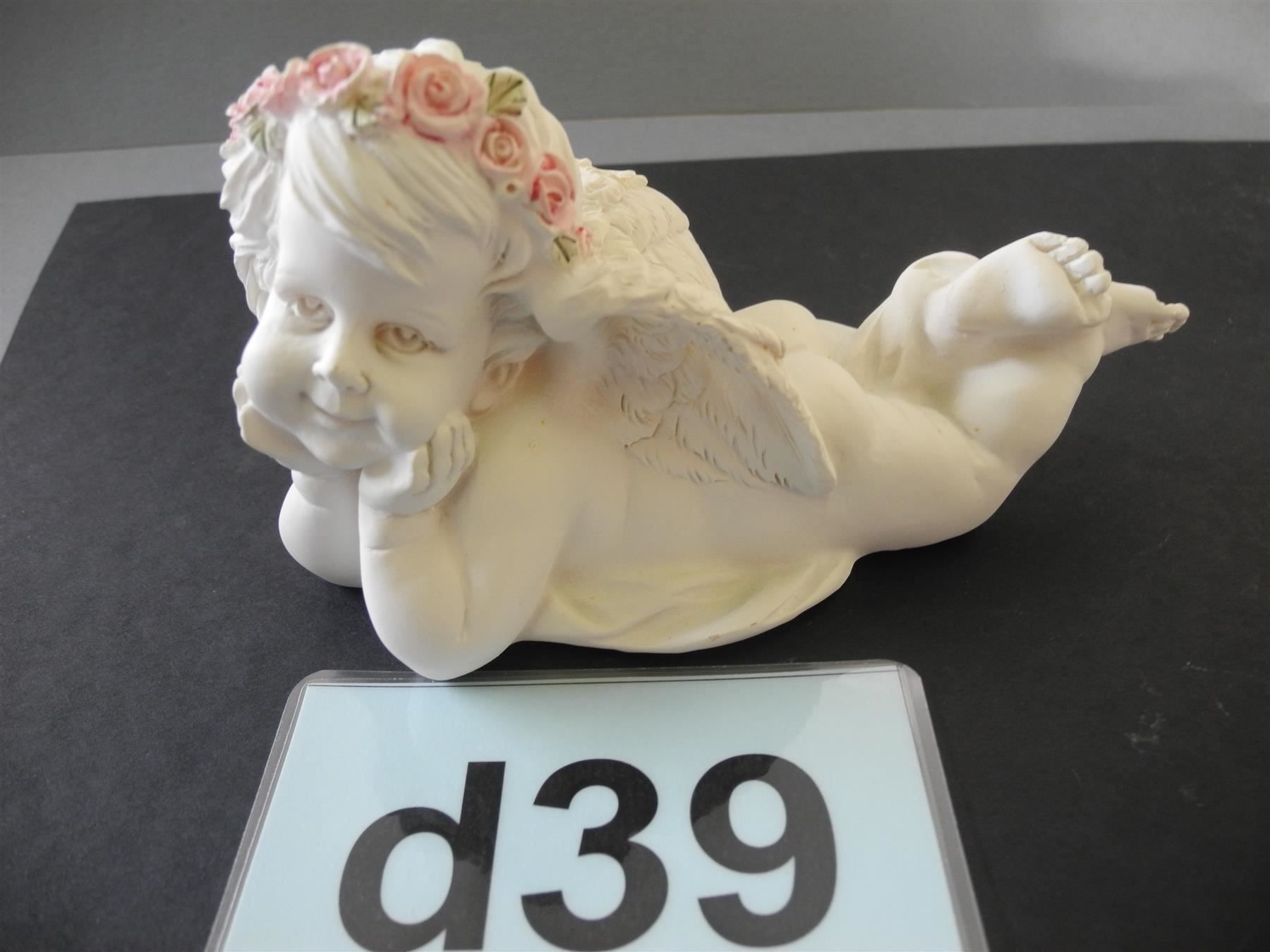 Statuette: Engel liegend mit Rosenkranz, Nr. d39 – Nuovo e nell'imballaggio originale da Kottwil venduto da Crazyrolf 1