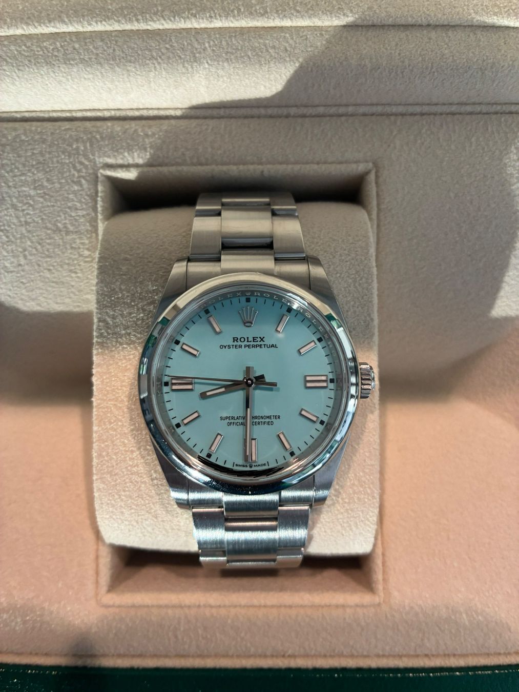 Rolex Orologi: Rolex Oyster Perpetual 36mm Tiffany-Dial – Usato da Liestal venduto da selgo 1