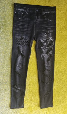Schicke Damen Leggings im Jeans Look, Grösse M, Top Zustand!