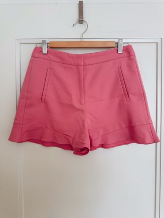 Zara Stoffshorts mit Rüschen | Grösse M, rosa, guter Zustand