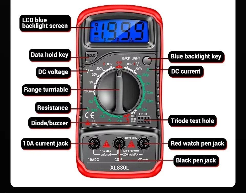 Misurare: Digital-Multimeter LCD Amperemeter – Nuovo e nell'imballaggio originale da Uerkheim venduto da Kaufoption 2