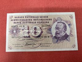 Banknote 10 Franken, 1977, Serie 102 M - Rarität!  ( UNZ )