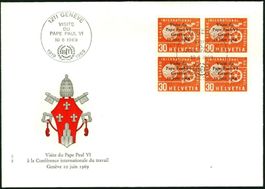 1969_IV-BIT; SBK 104 VB; SS 702; Papstbesuch 10. Juni 1969