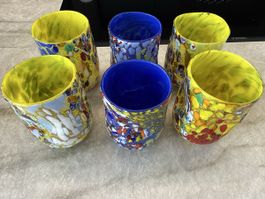 6 Murano Trinkgläser aus Venedig 