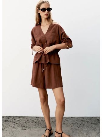 Zara Oberteil mit Shorts, S
