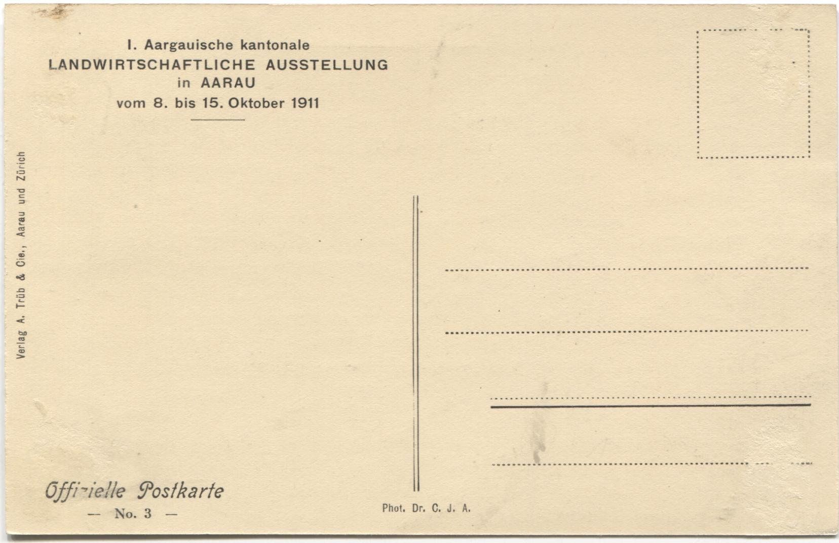 Cartoline postali: LANDWIRTSCHAFT/BRAECHETE 1911 Aargau – Usato da Wil SG venduto da Clanx 1