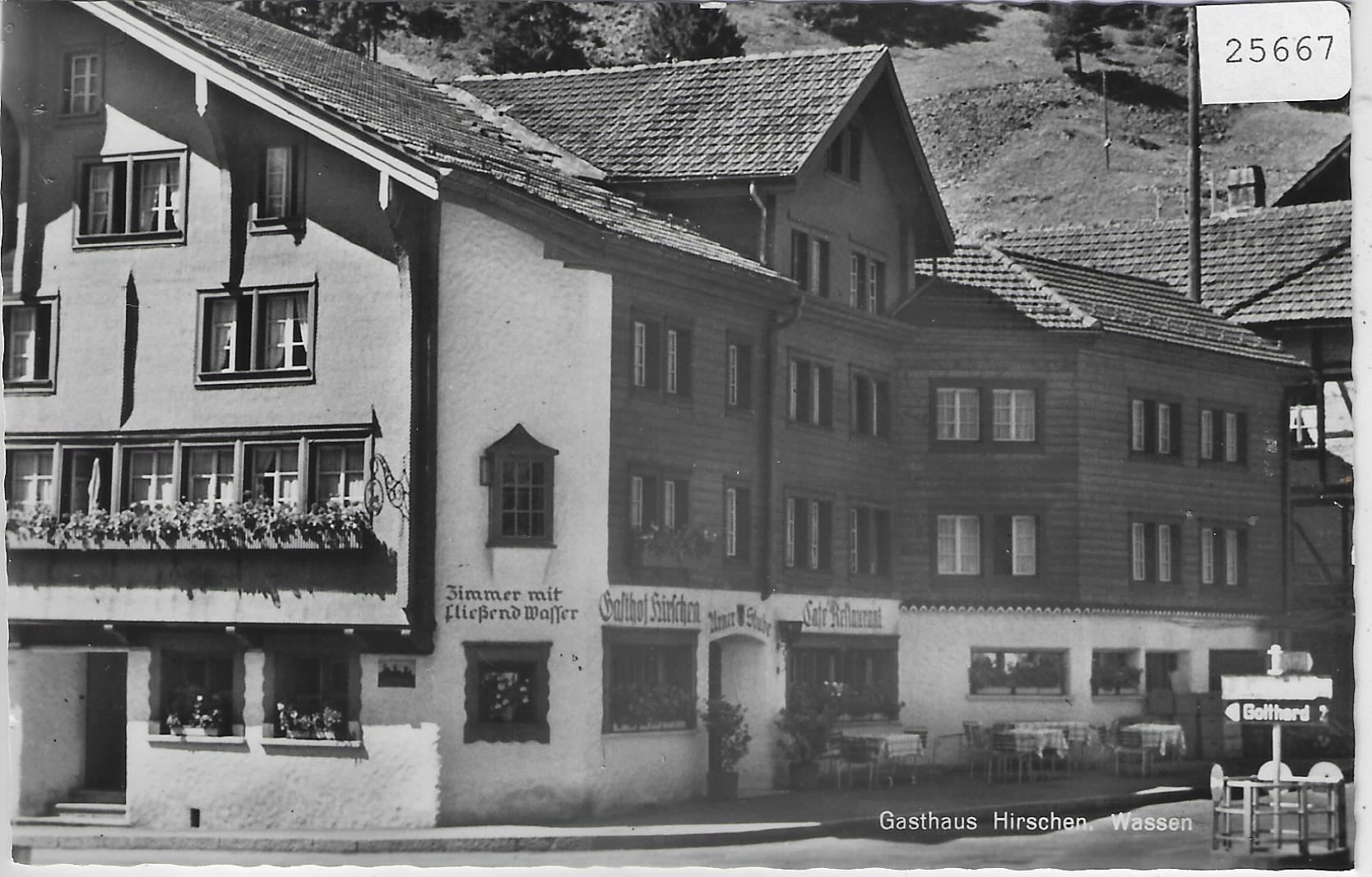 Cartoline postali: Wassen - Hotel Hirschen – Antico da Ettingen venduto da Kartenplanet