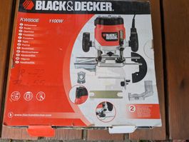 Black & Decker KW850E Oberfräse + Fräser Set