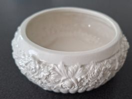 Blumenschale, Keramik weiss, Rosendeko Vintage