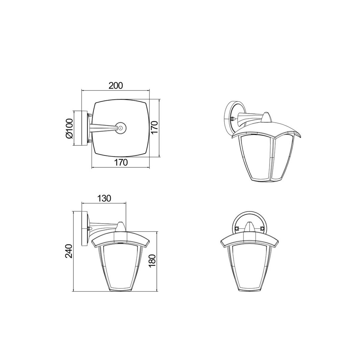 Lampade: Aussen Wandleuchte, IP44, 24 cm x 17 cm – Nuovo (secondo la descrizione) da Kreuzlingen venduto da Smart-Light 8