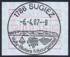 ATM 7_Werbe-VO_1786 SUGIEZ 6.4.87 -> Ersttag !
