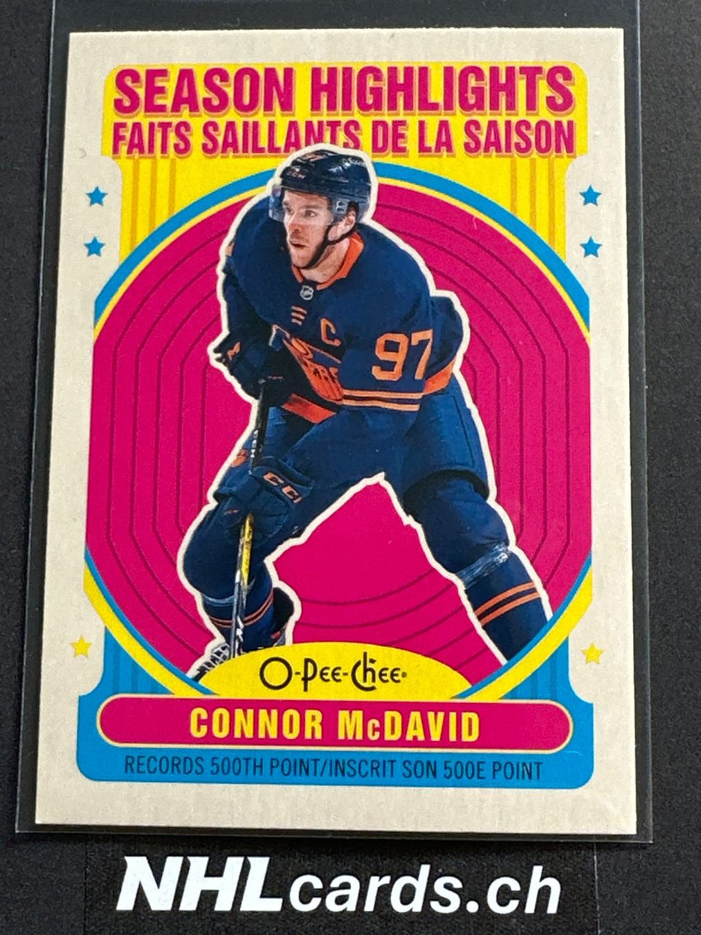 NHL Carte collezionabili: Connor McDavid NHL Season Highlights Insert Card – Usato da Belp venduto da nhlcards.ch