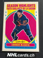 Connor McDavid NHL Season Highlights Insert Card