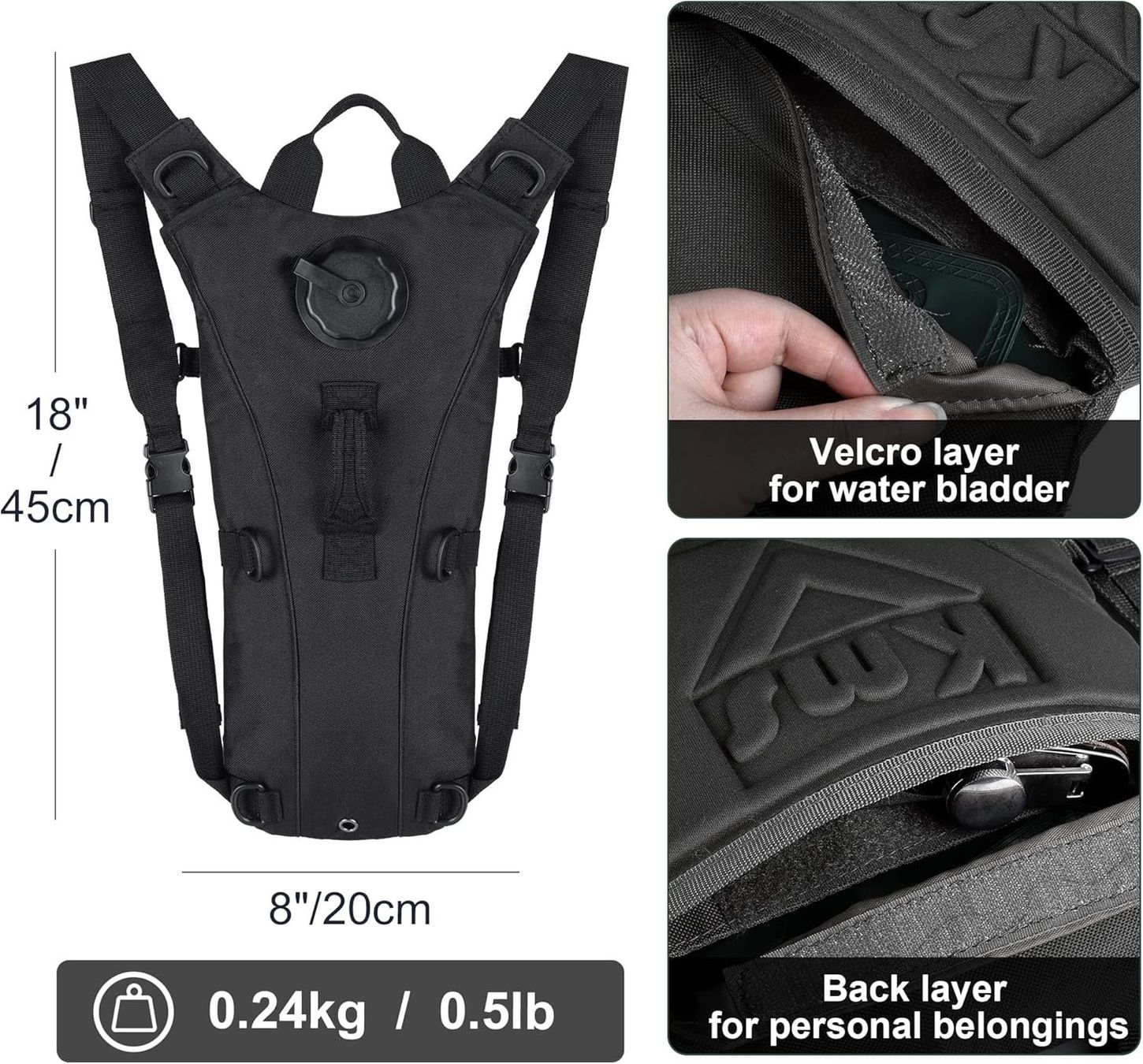Zaini: Taktischer Trinkrucksack mit 3L Wasserblase – Nuovo e nell'imballaggio originale da Geneve venduto da Titi2008 2