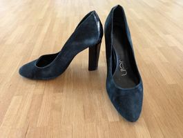 Calvin Klein Black Suede Heels, Size 37