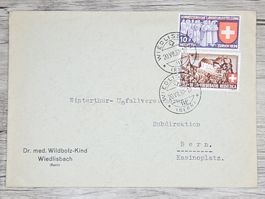 CL01 Enveloppe + Timbre Suisse 1939
