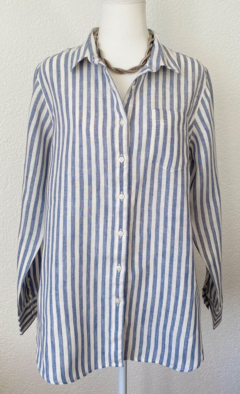 Camicette: L.L.Bean Hemdbluse aus Leinen Grösse M – Usato da Oberwil BL venduto da Leni-Mischi