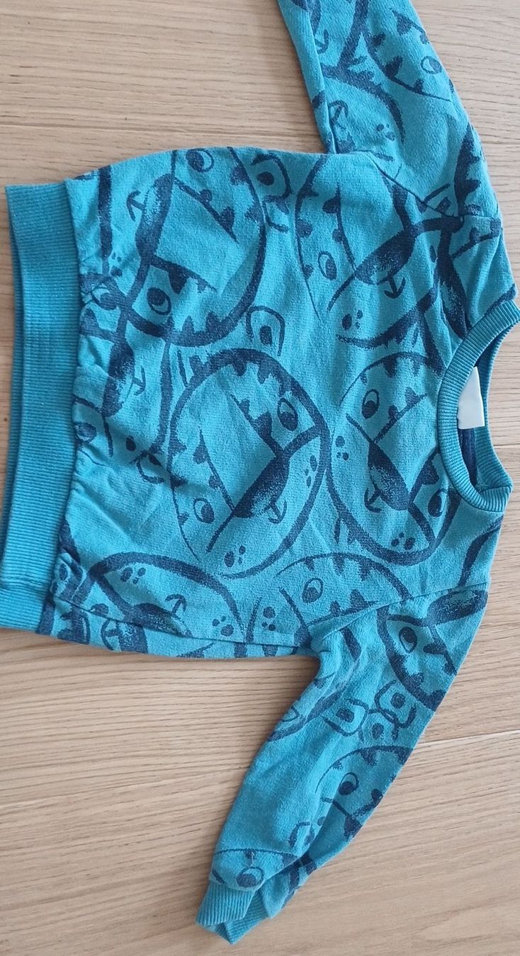 Maglioni & Felpe: Kinder Pullover blau mit Muster akzeptabler Zustand gr.80 – Usato da Riniken venduto da Lessy-