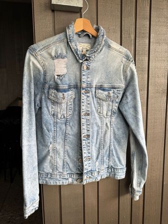 Only & Sons Jeansjacke im destroyed Look, Grösse S