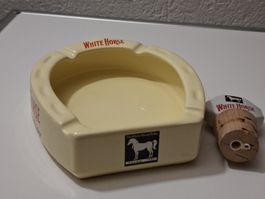 White Horse Whisky Aschenbecher & Flaschenverschluss Set Vin