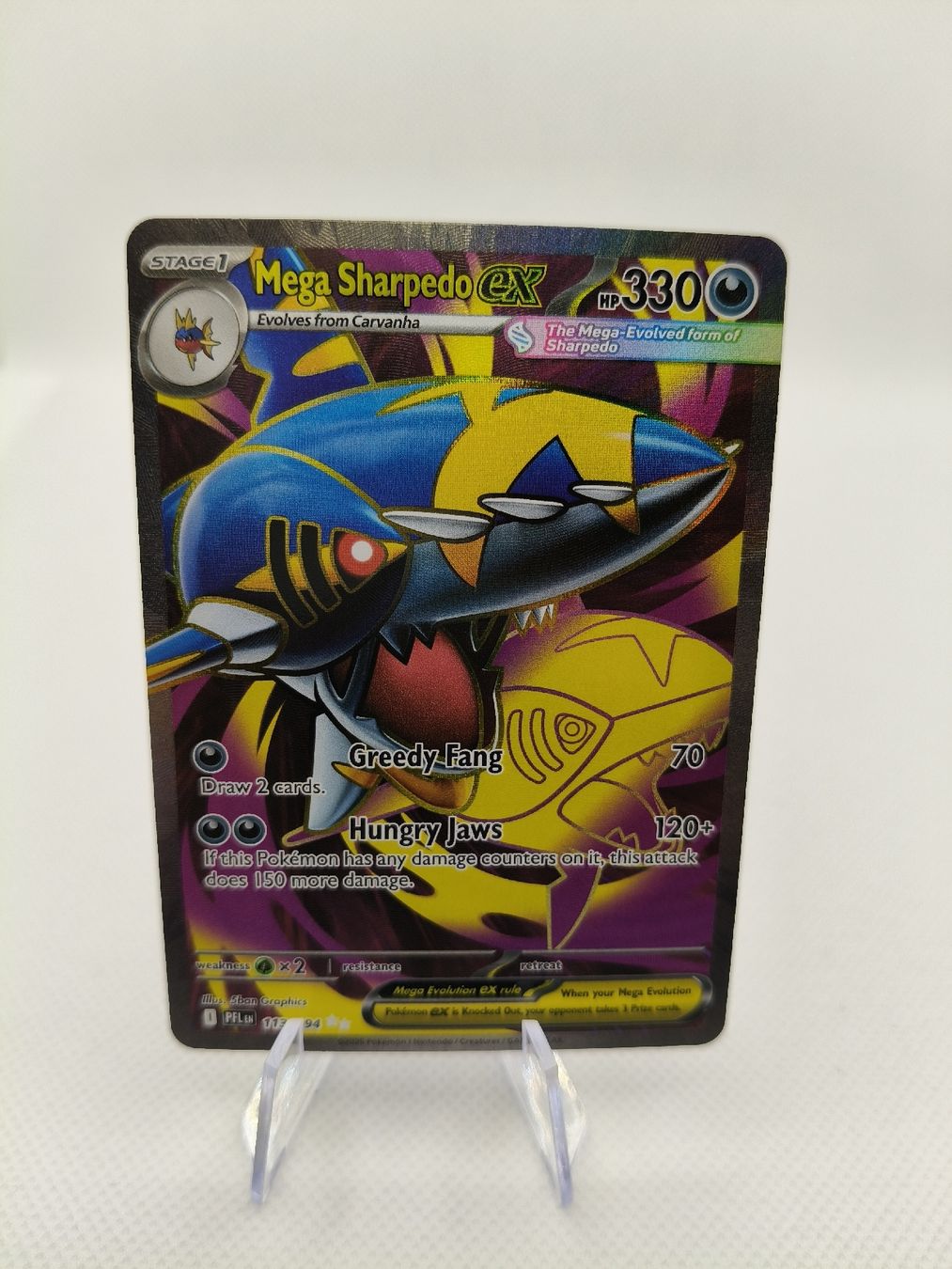 Pokémon Carte collezionabili: Pokemon Mega Sharpedo EX 113/094 – Usato da Wallbach venduto da GyaradosCollect