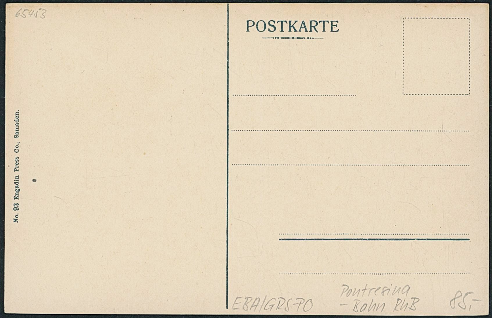 Cartoline postali: GRS Pontresina - Rhätische Bahn RhB – Nuovo (secondo la descrizione) da Schindellegi venduto da dolpitz 1
