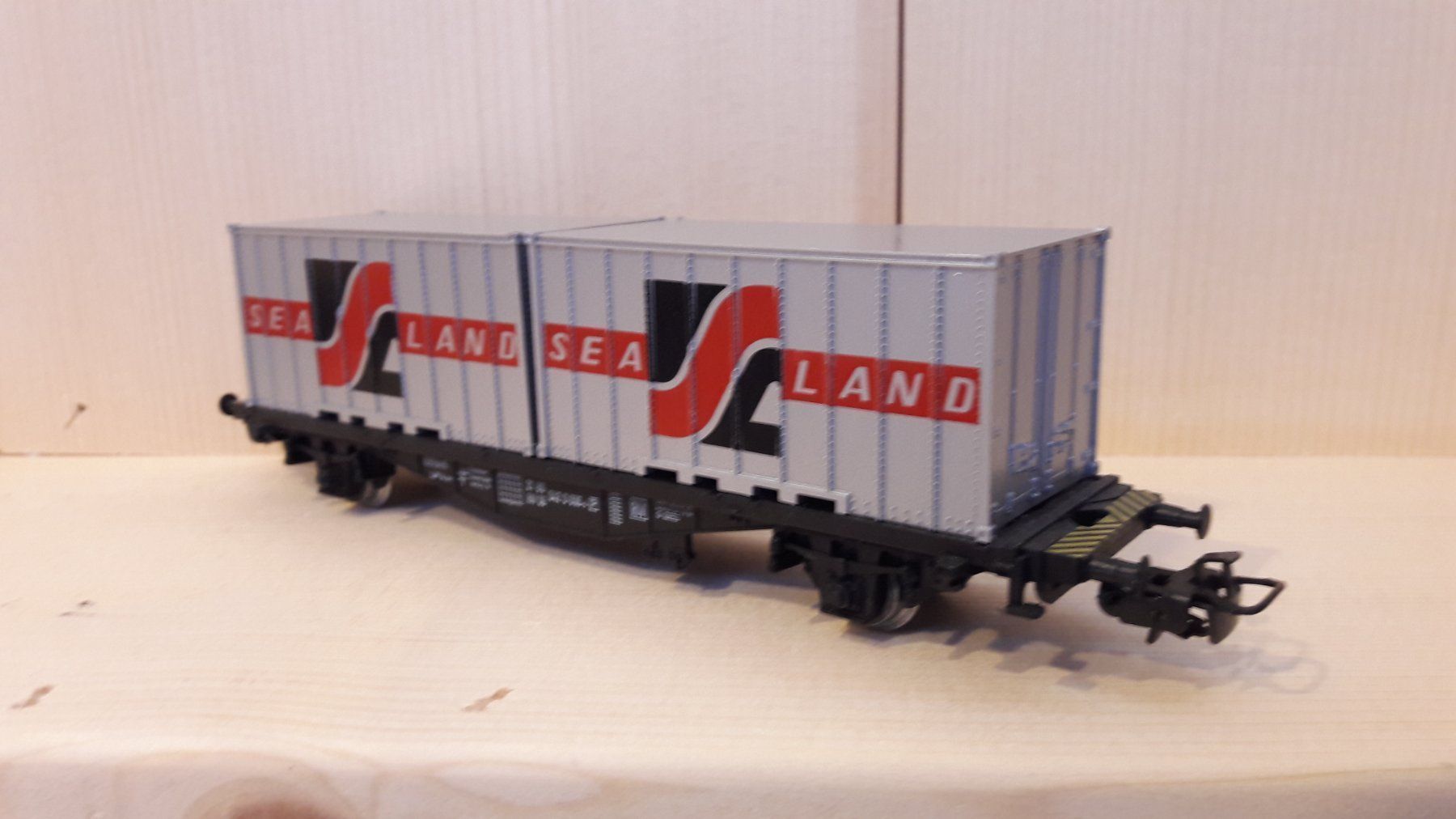 Märklin Modellini di ferrovie: Märklin HO AC : DB wagon porte-container "Sea Land" – Usato da Buttes venduto da Cafe2005 5