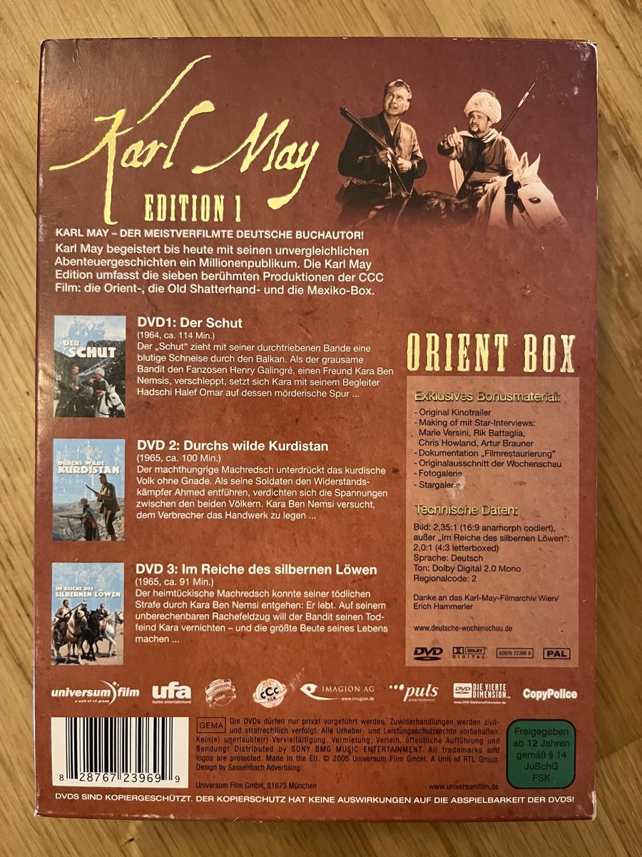 Tutti i DVDs: Karl May DVD Sammlung – Usato da Bern venduto da hispano74 3