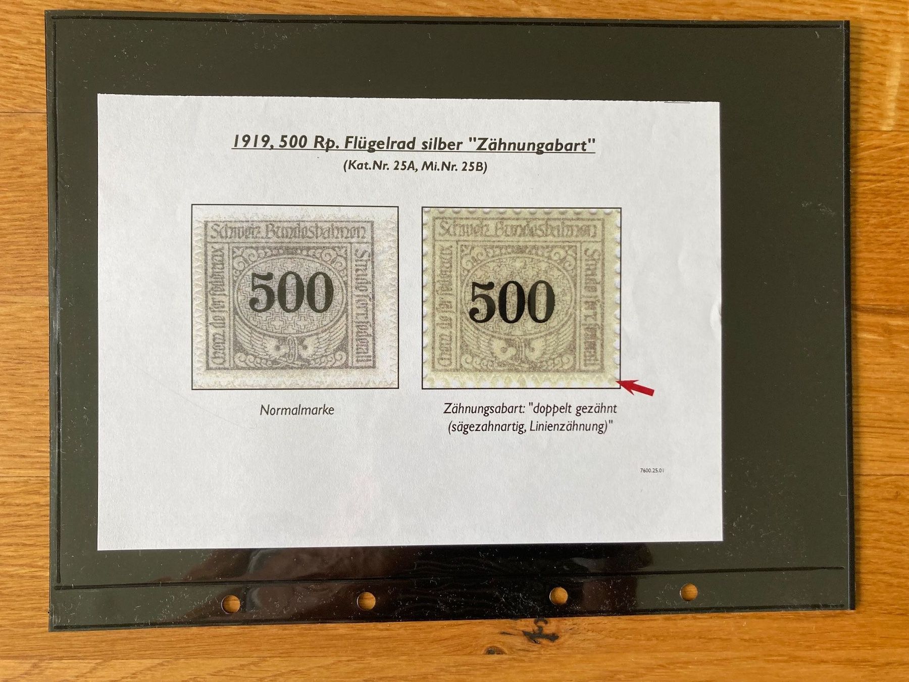 Tutti i francobolli: Schweizer Briefmarken Abarten 500 Rp. Flügelrad silbern – Usato da Mönchaltorf venduto da Tschibi 4