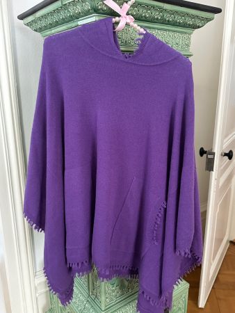 Lila Cashmere Poncho M&M, Gr one size