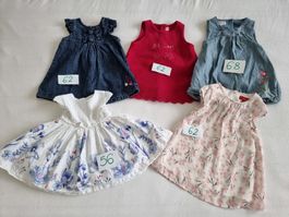 Kleiderpaket  Gr. 62 Mädchen 5 Teile Kleid Babyset