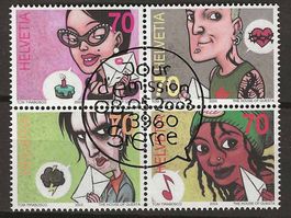 B1088 - Comics 2003  B4  se tenant 1er jour