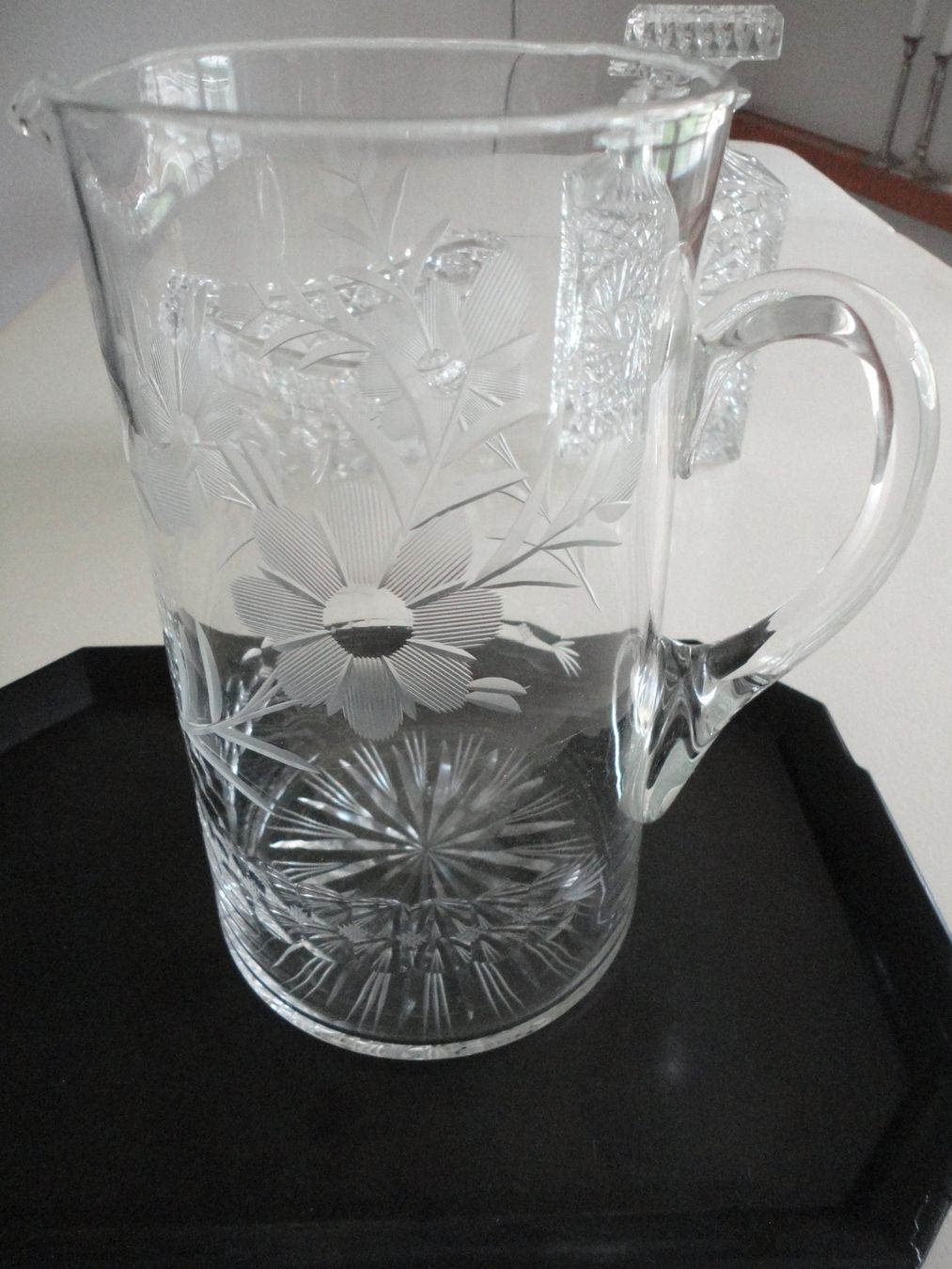Carafes: Vintage Glaskrug mit Brilliantschliff – Neuf (Voir description) à Bonstetten par nat_tv99 3
