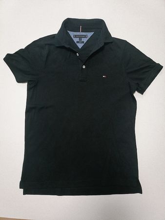 Poloshirt - Tommy Hilfiger - slim fit schwarz - Gr. M