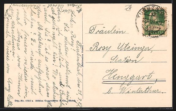 Cartoline postali: Turbenthal, Gesamtansicht mit Umgebung – Usato da Berlin venduto da bartko-reher 1