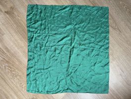 Foulard vintage carré vert soie